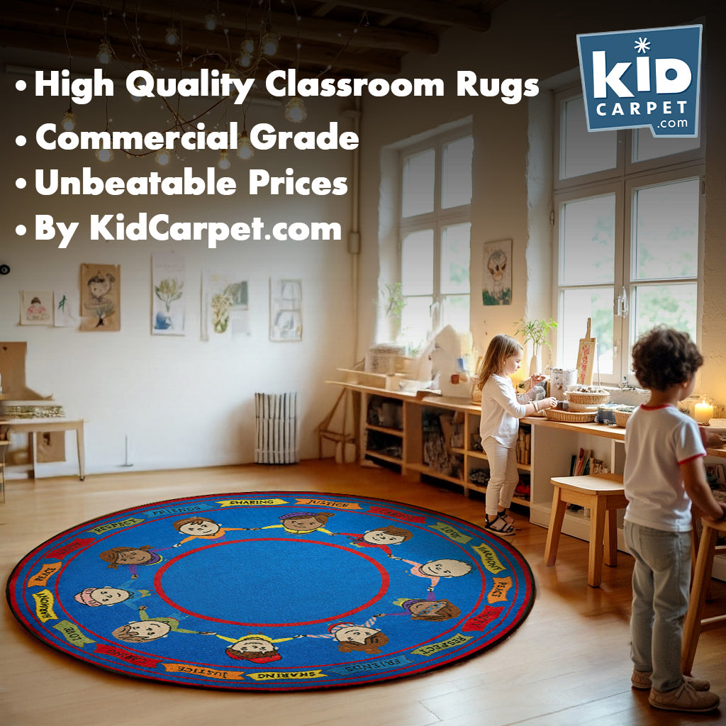 Hand in Hand Friendship Circle Rug - KidCarpet.com