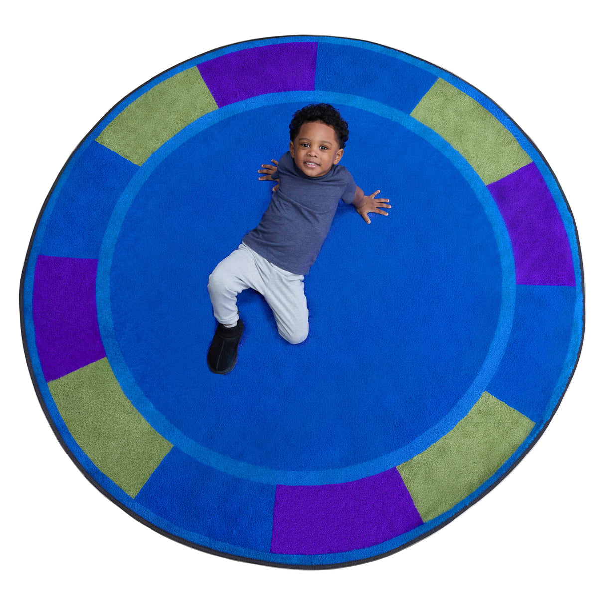 Cool Colors Circle Rug - KidCarpet.com
