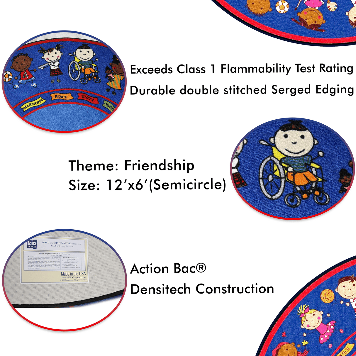 Friends Semicircle Rug - KidCarpet.com