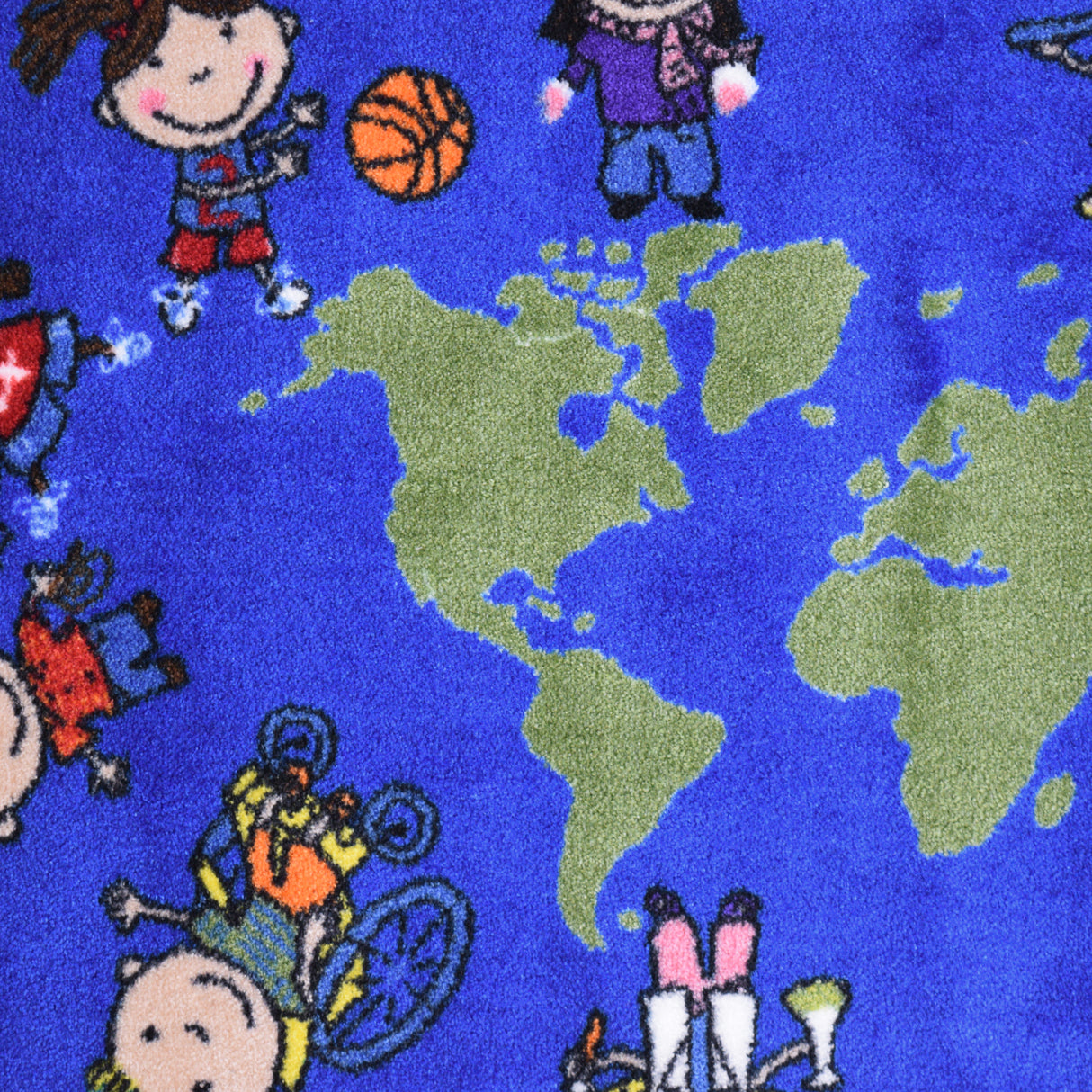 Our World of Virtue Classroom Rug - KidCarpet.com
