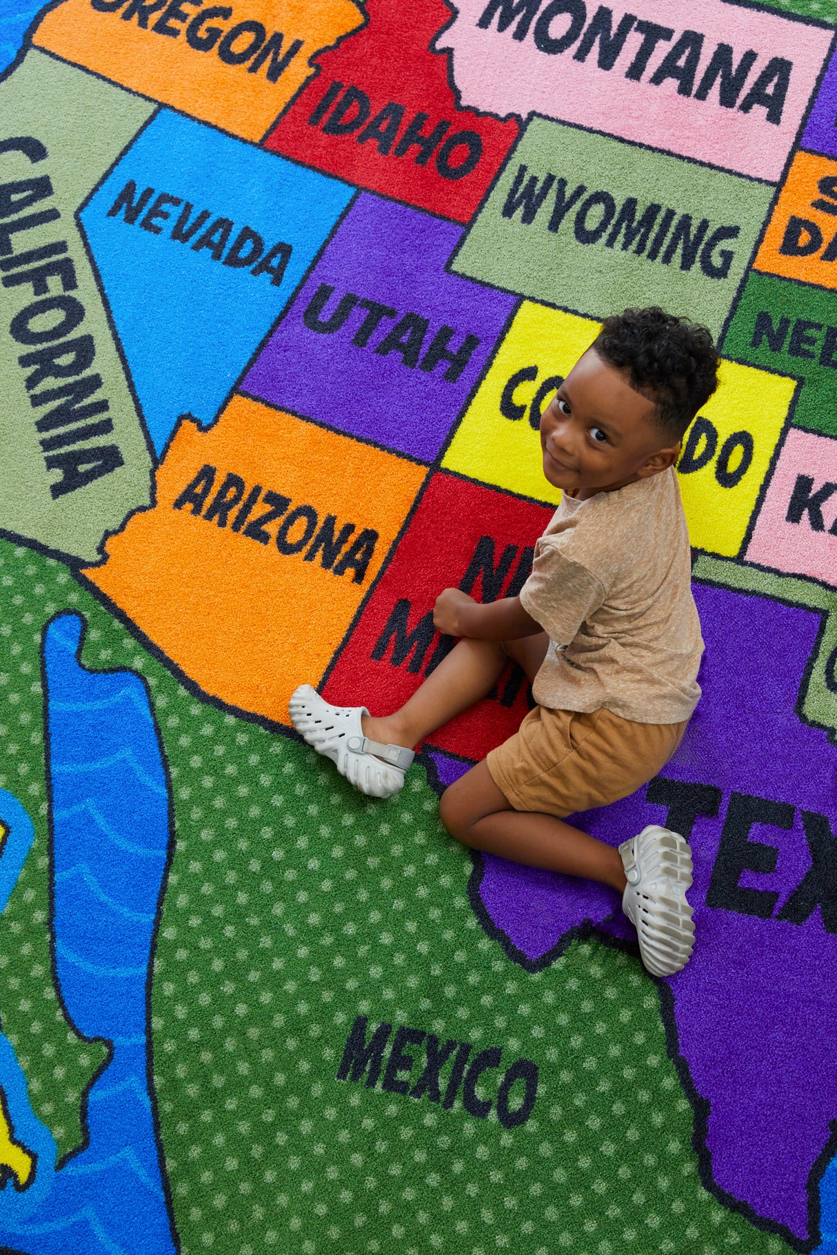 Map of the USA Classroom Rug - KidCarpet.com