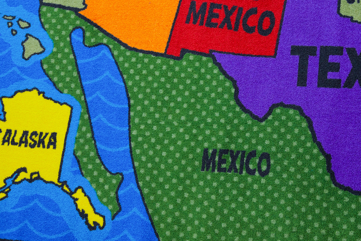Map of the USA Classroom Rug - KidCarpet.com
