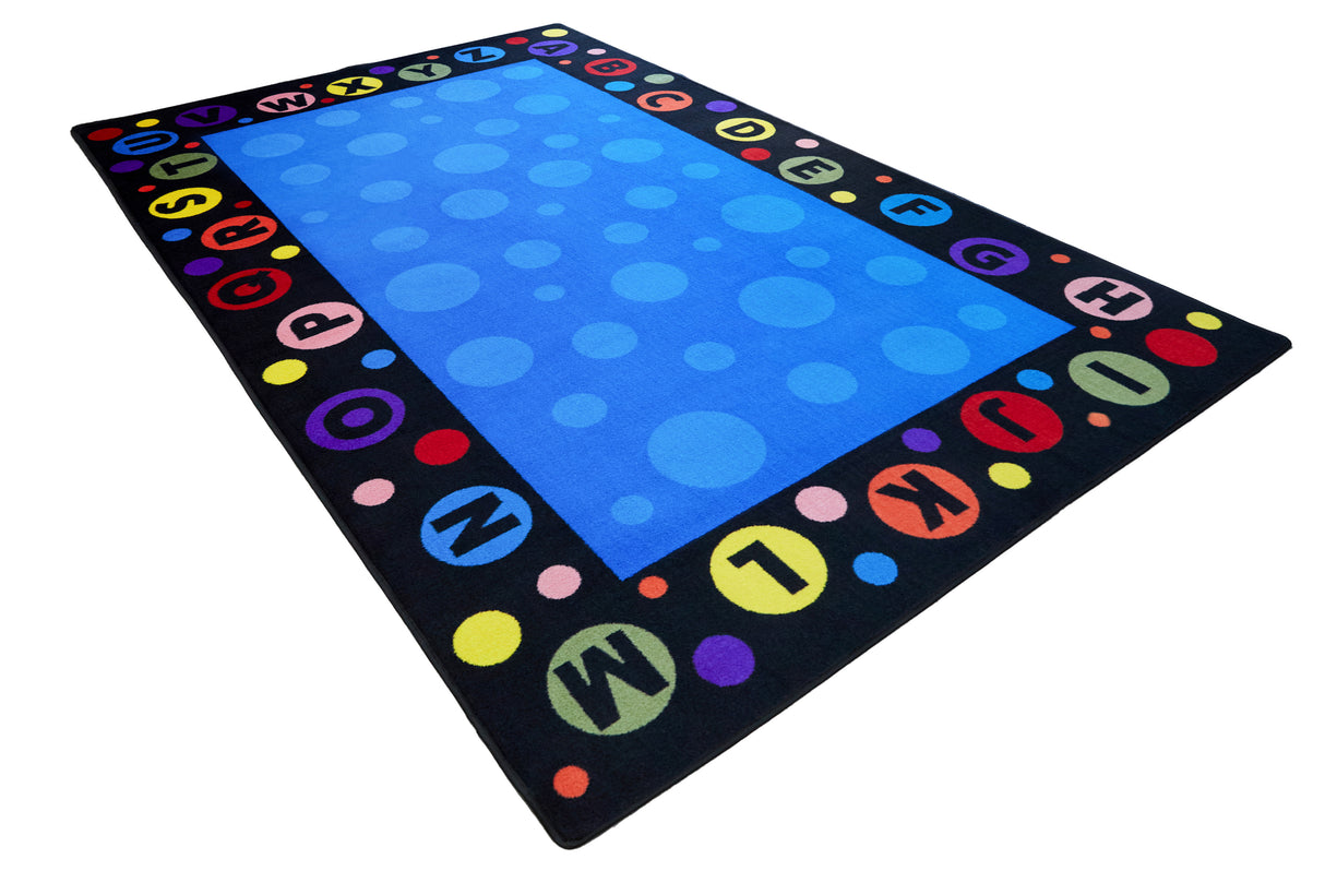 Alphabet Bubbles Classroom Rug - KidCarpet.com