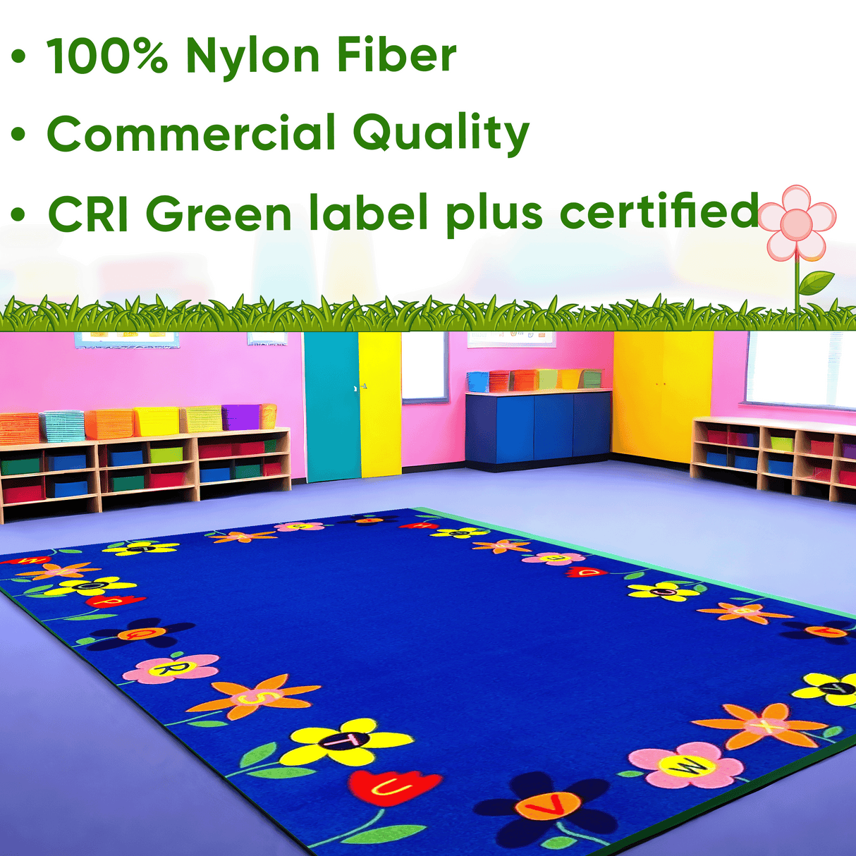 Alphabet Garden School Rug - KidCarpet.com