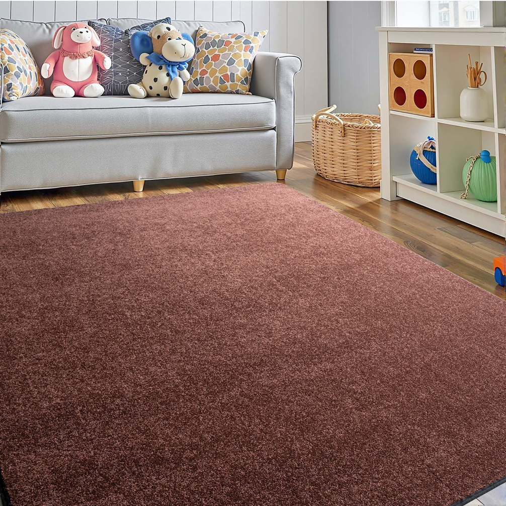 Solid Color Dark Brown - KidCarpet.com