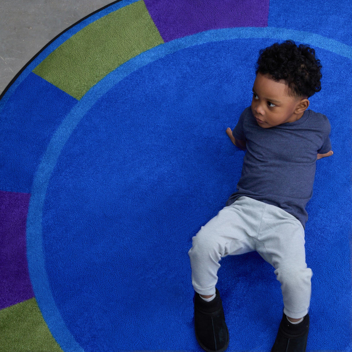 Cool Colors Circle Rug - KidCarpet.com