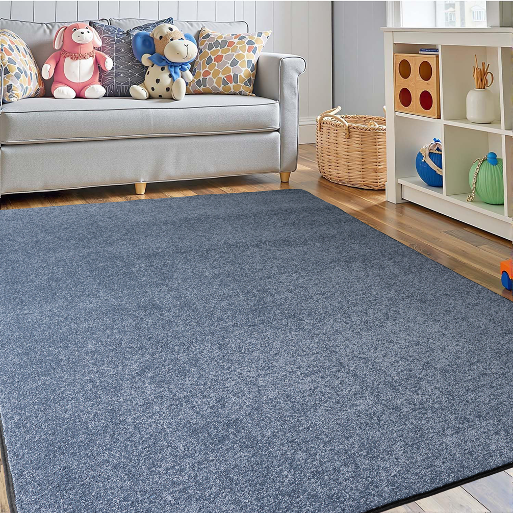 Solid Color Stormy Gray - KidCarpet.com
