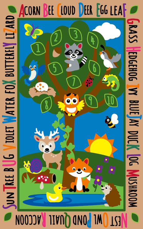 *TEST PRINT* Forest Alphabet Learning Rug - KidCarpet.com