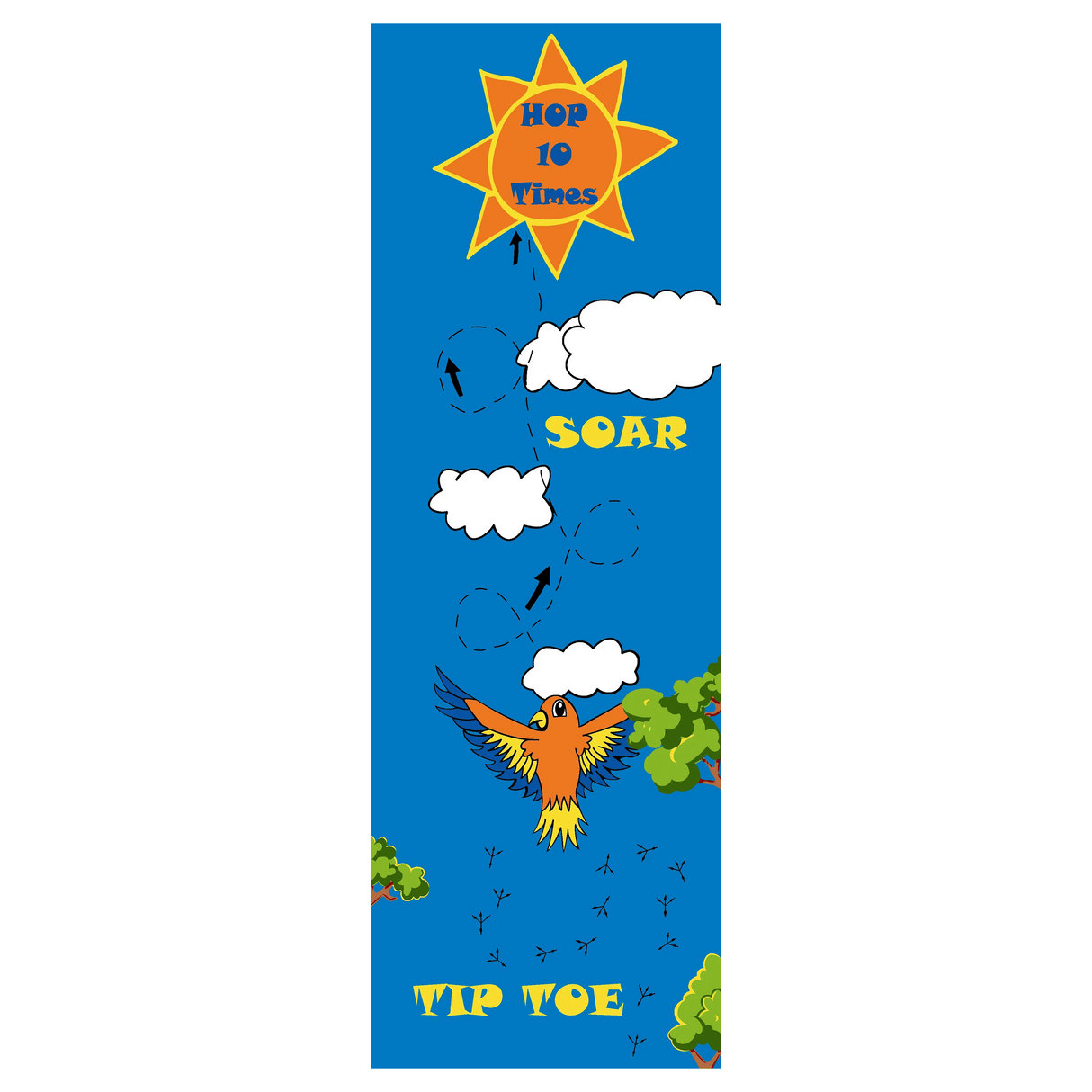 Sensory Path Rug Bird Path - KidCarpet.com