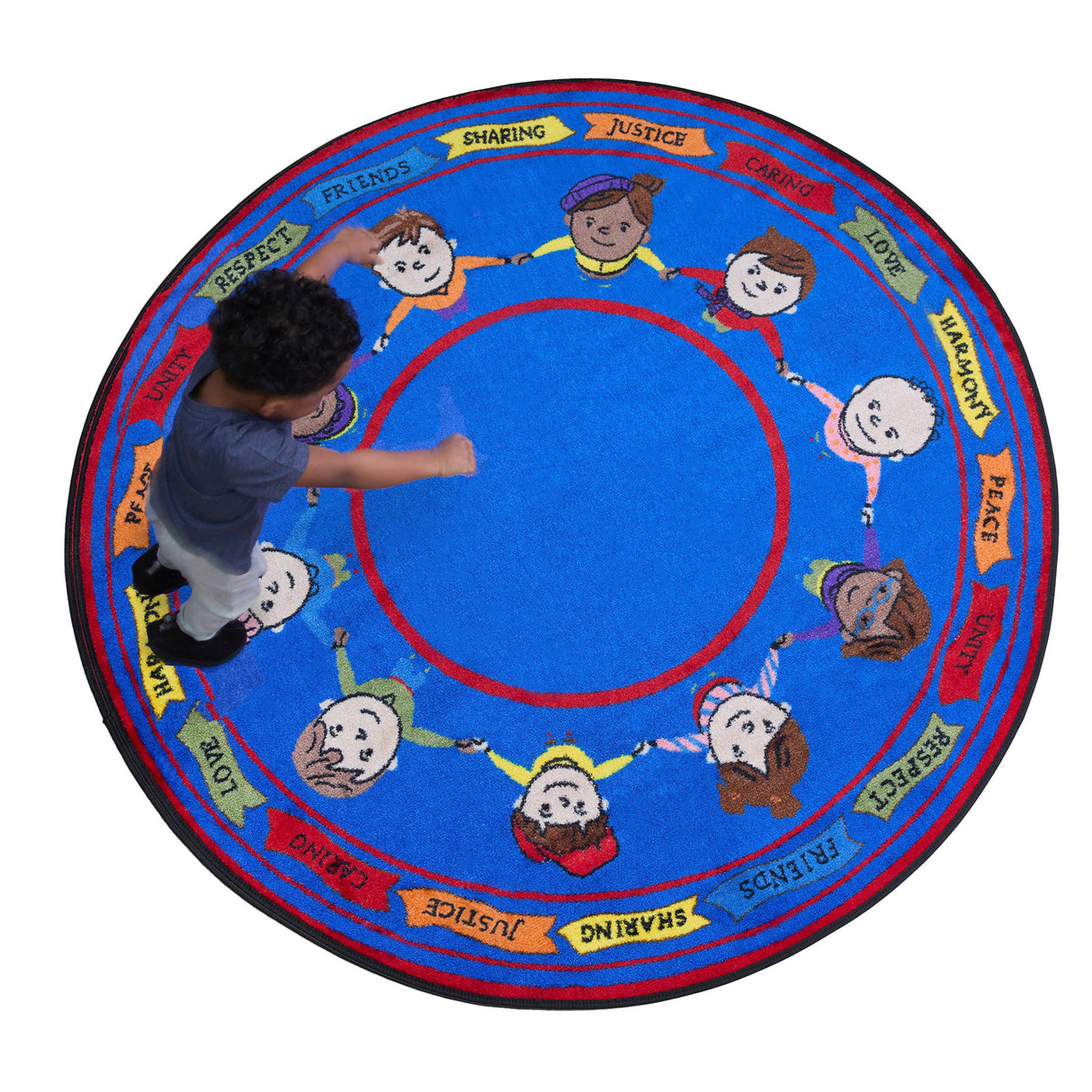 Hand in Hand Friendship Circle Rug - KidCarpet.com