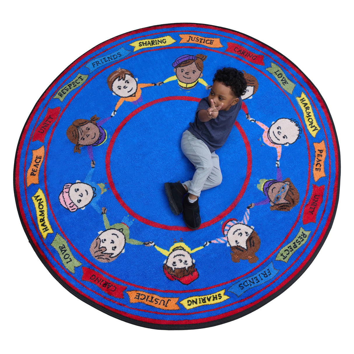 Hand in Hand Friendship Circle Rug - KidCarpet.com