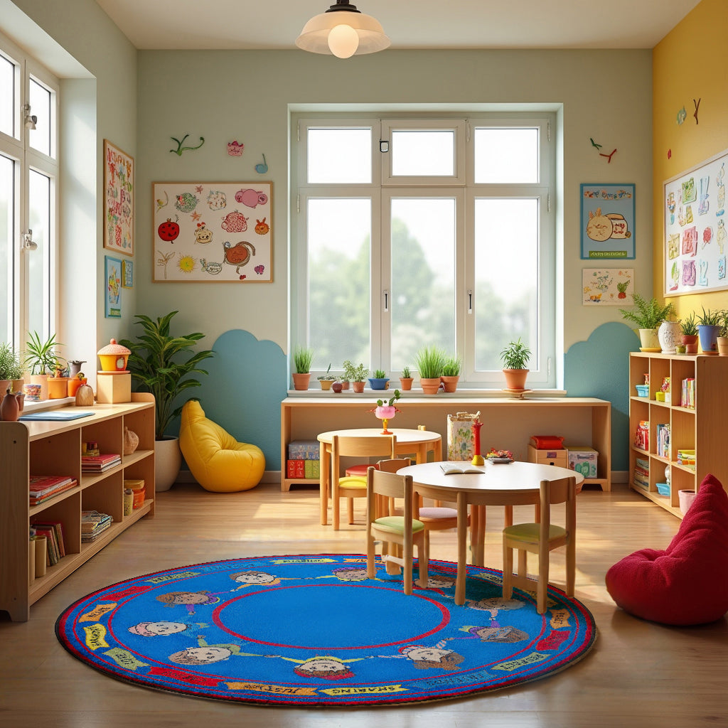 Hand in Hand Friendship Circle Rug - KidCarpet.com