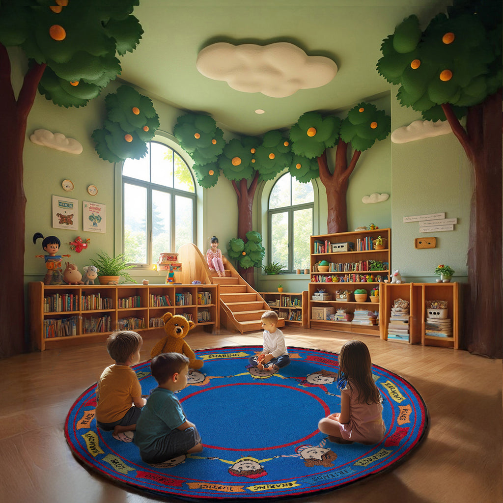 Hand in Hand Friendship Circle Rug - KidCarpet.com