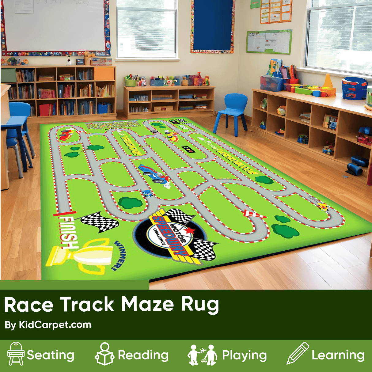 Race Track Maze Rug