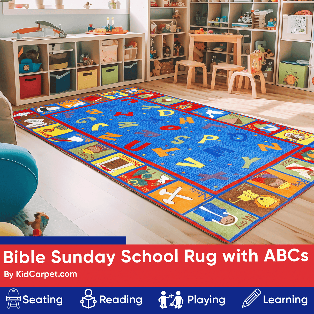 Bible Sunday School Rug With ABCs