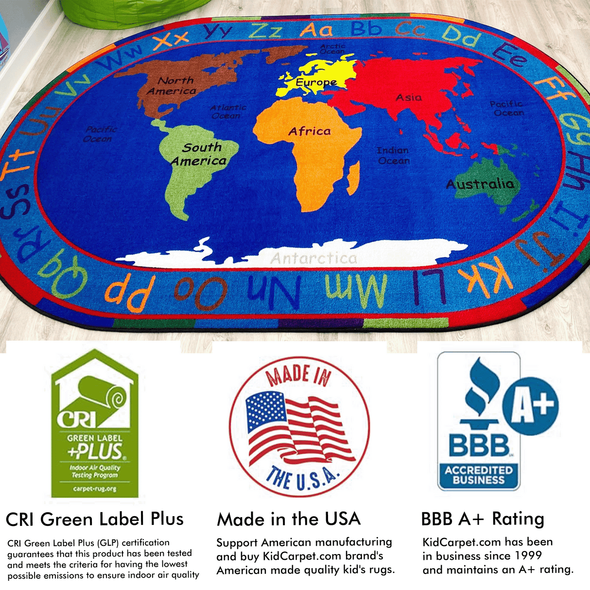 All Around The World Map Rug