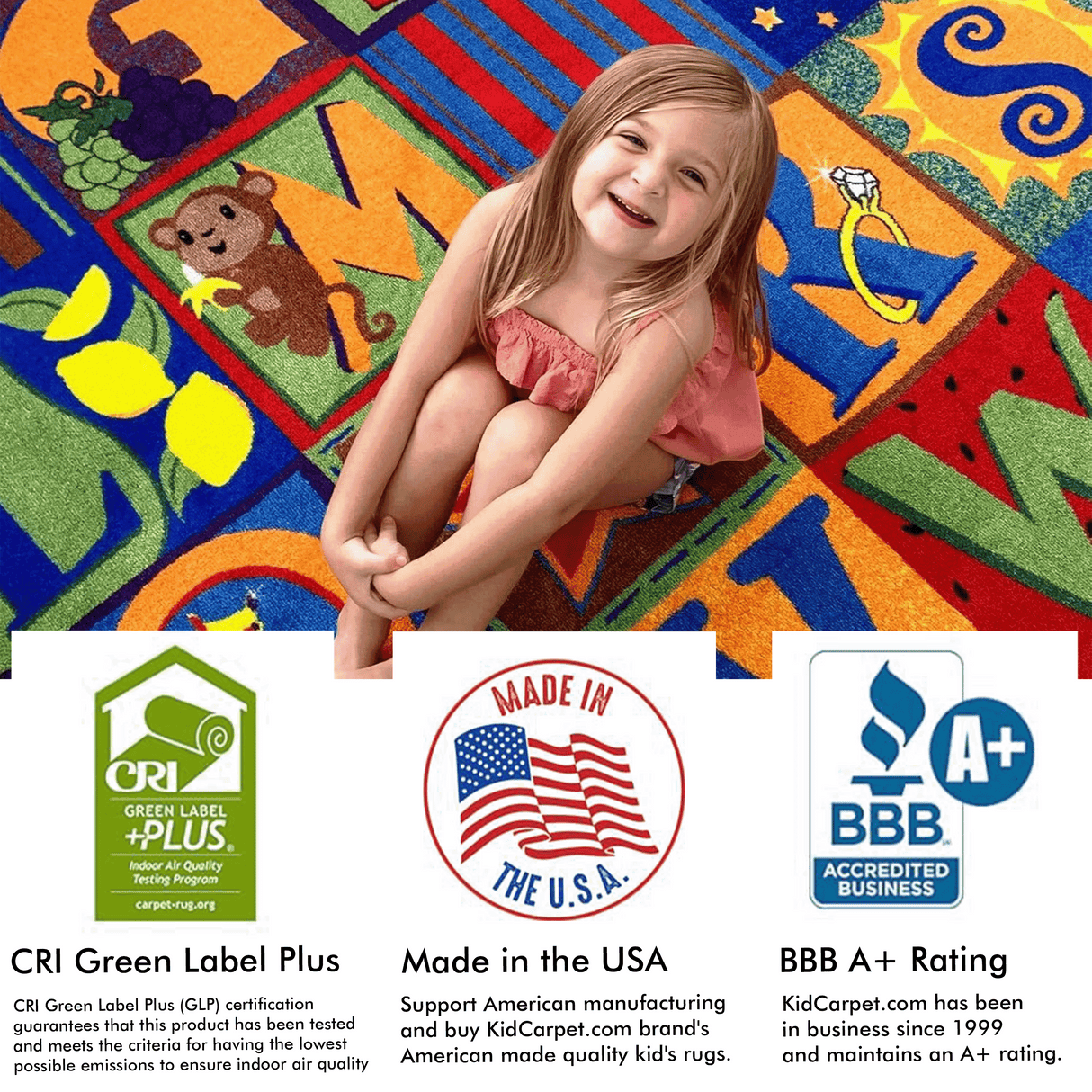 Letter Seating Rug - KidCarpet.com