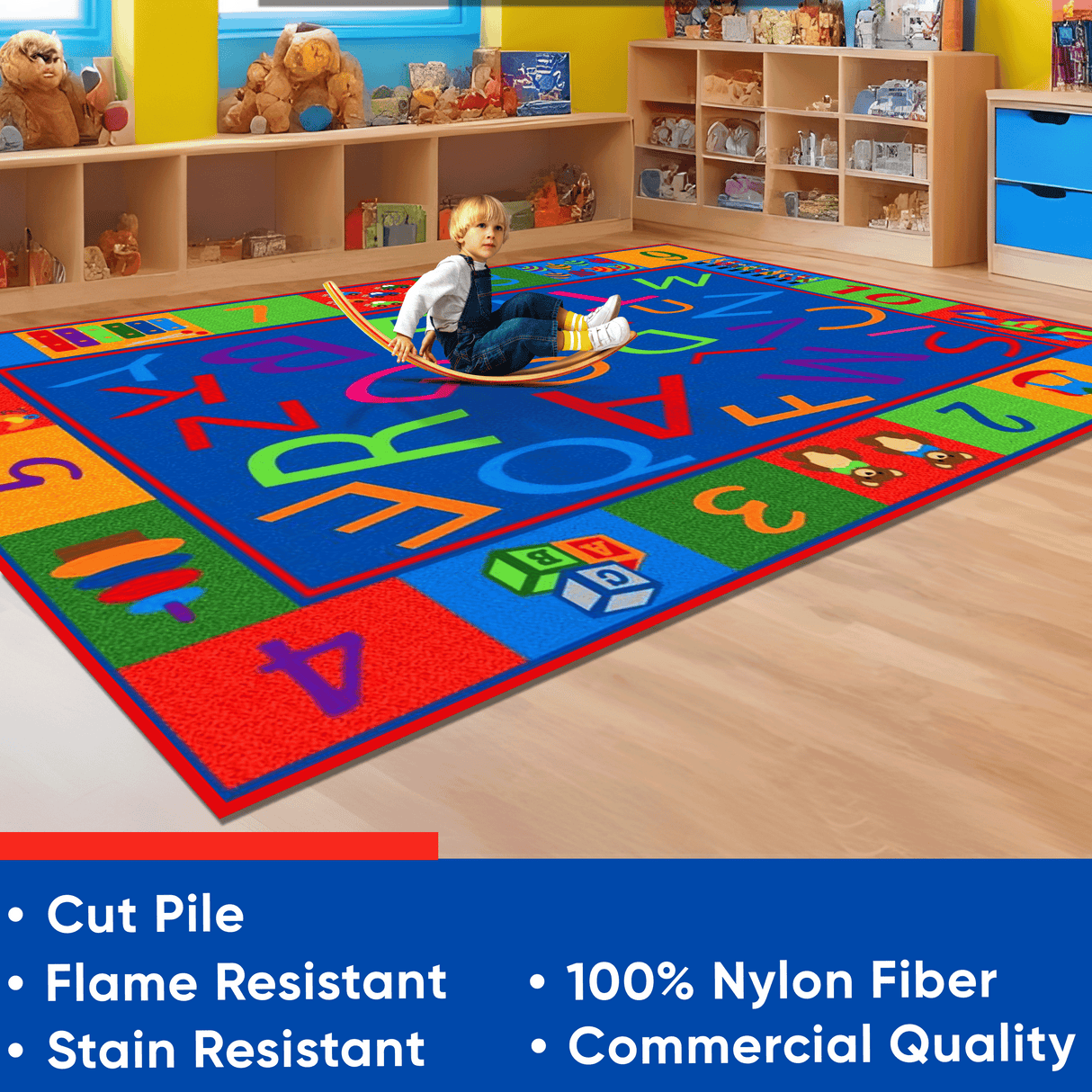 Alphabet and Numbers Teaching Toddler Rug