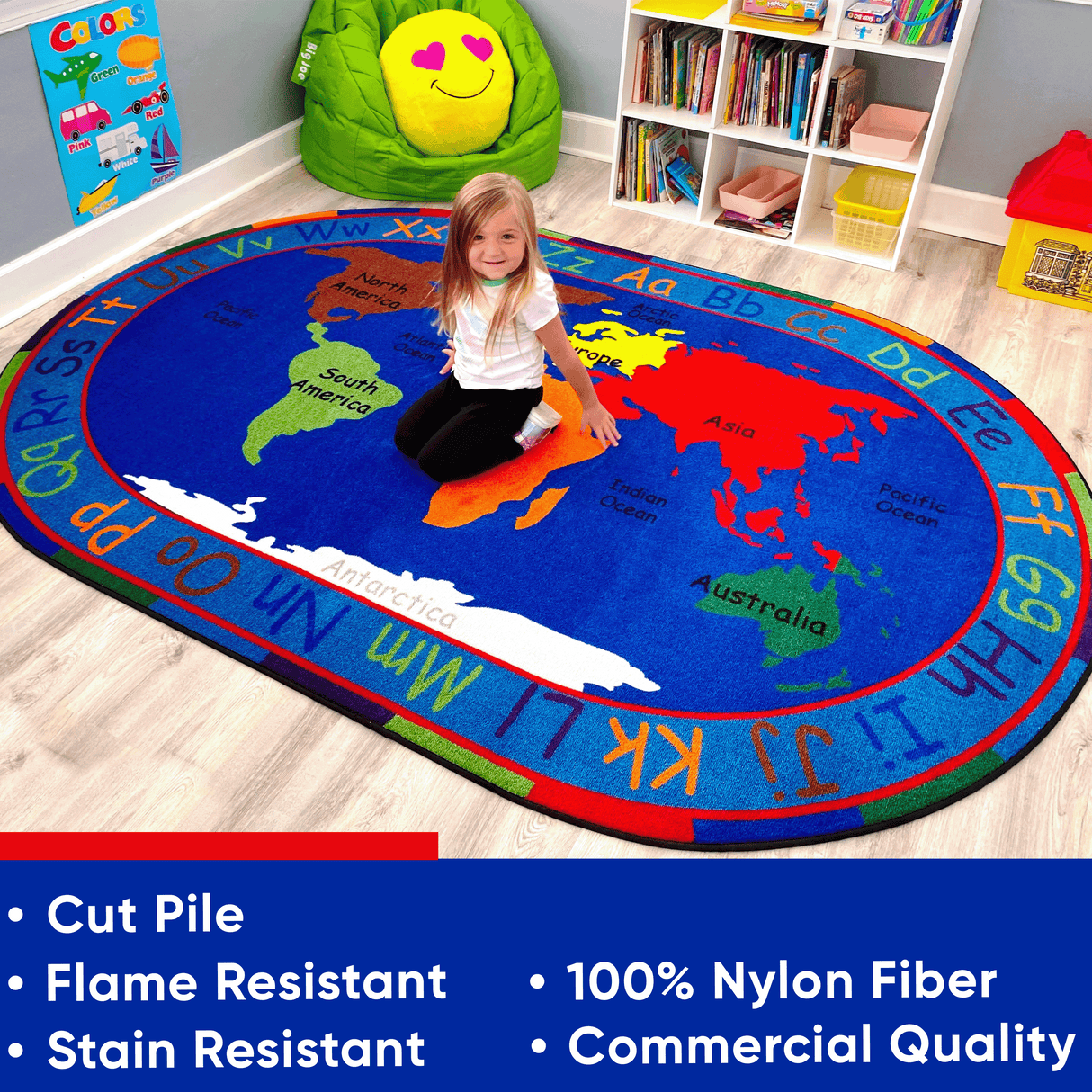 All Around The World Map Rug