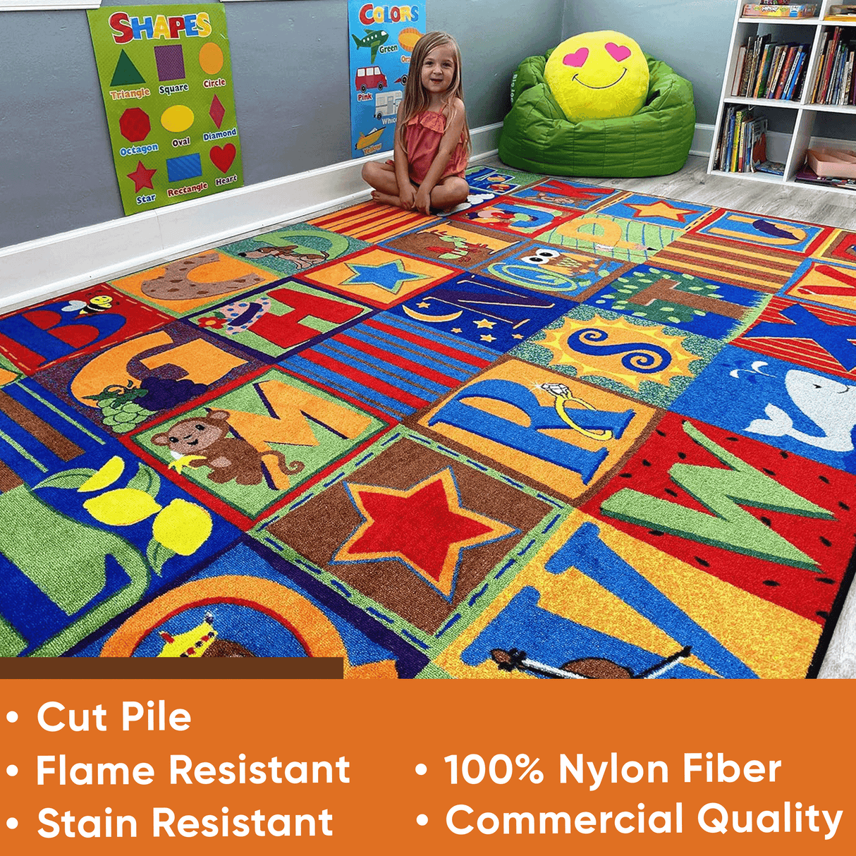 Letter Seating Rug - KidCarpet.com