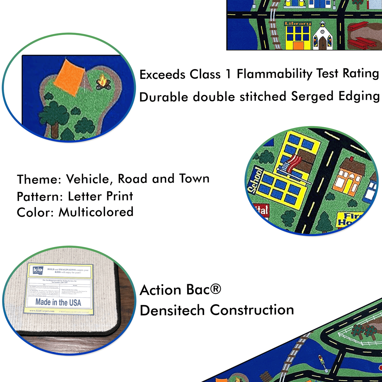 Total Transportation Play Town Rug