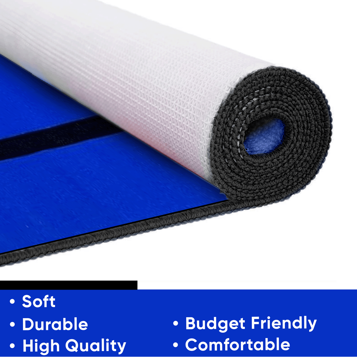 Montessori Classroom Rug Blue With Black Line