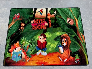Never Stop Reading Rug - KidCarpet.com