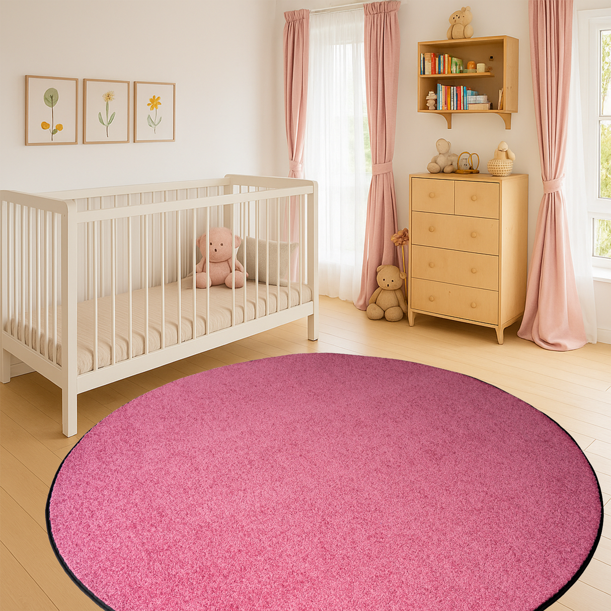 Solid Color Pink - KidCarpet.com