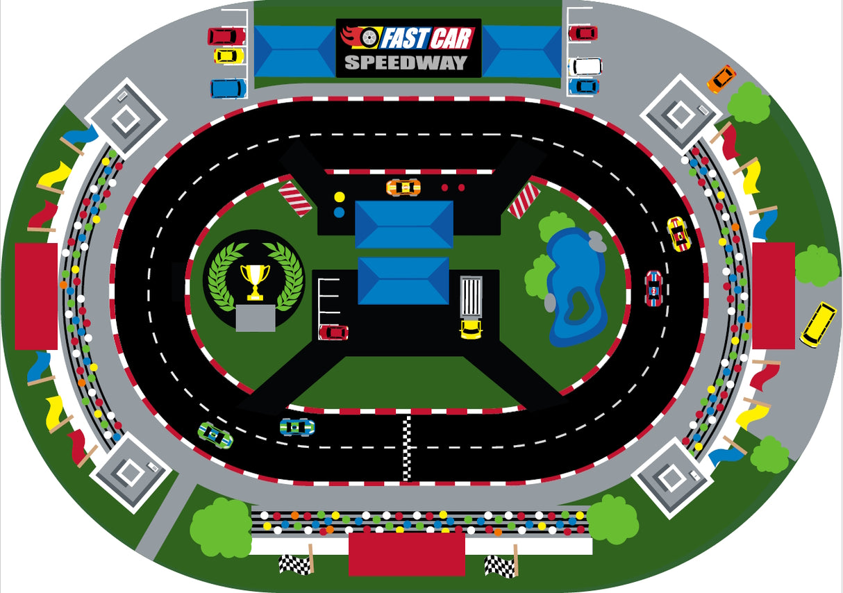Raceway Rug - KidCarpet.com