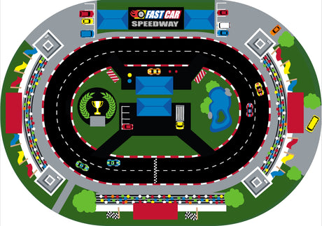 Raceway Rug - KidCarpet.com