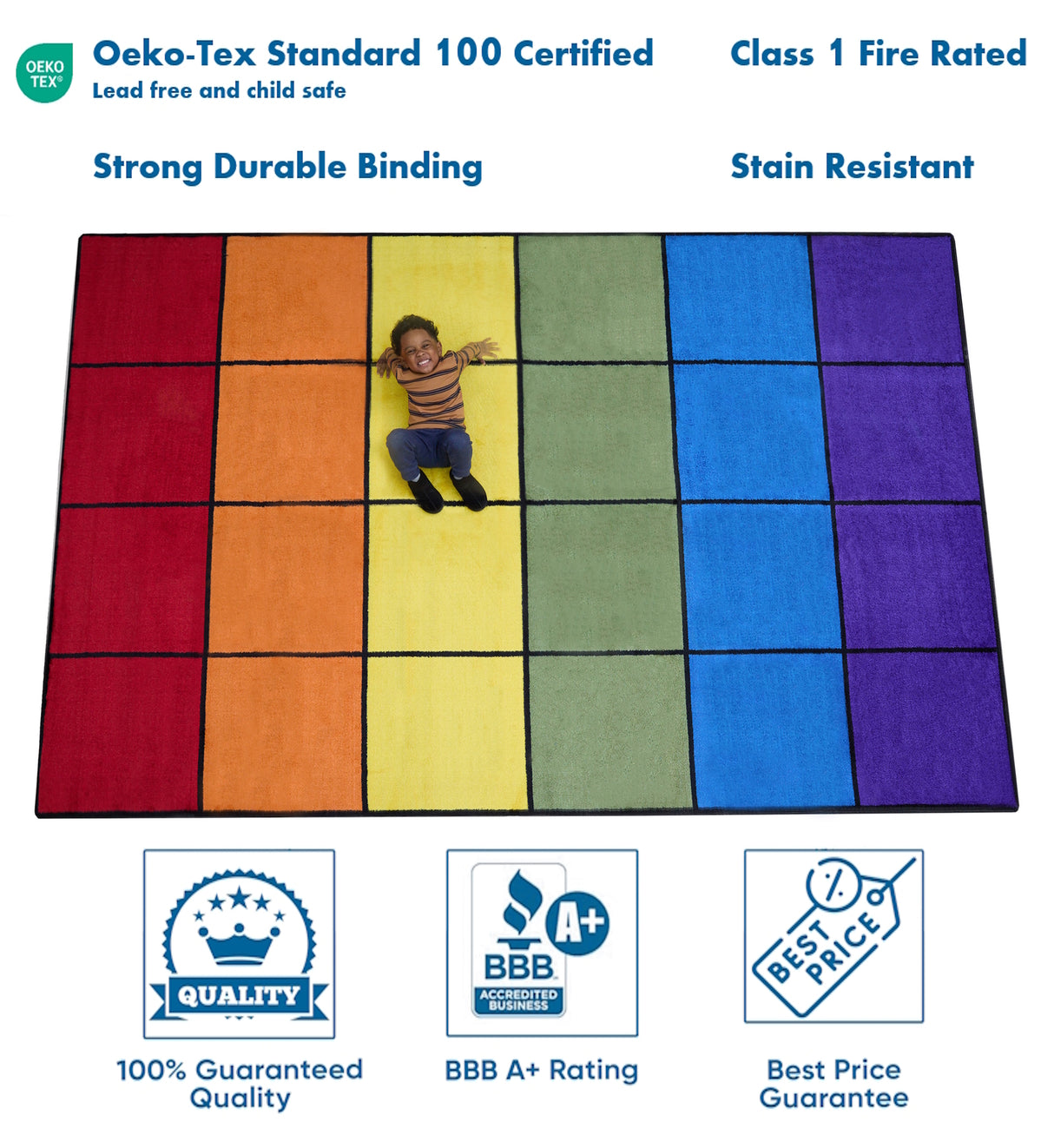 Rainbow Blocks Seating Rug 24 - KidCarpet.com