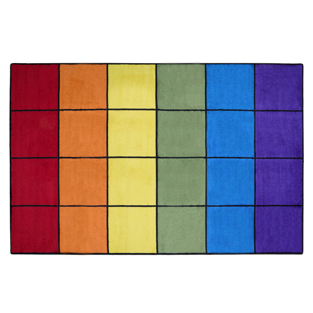 Rainbow Blocks Seating Rug 24 - KidCarpet.com