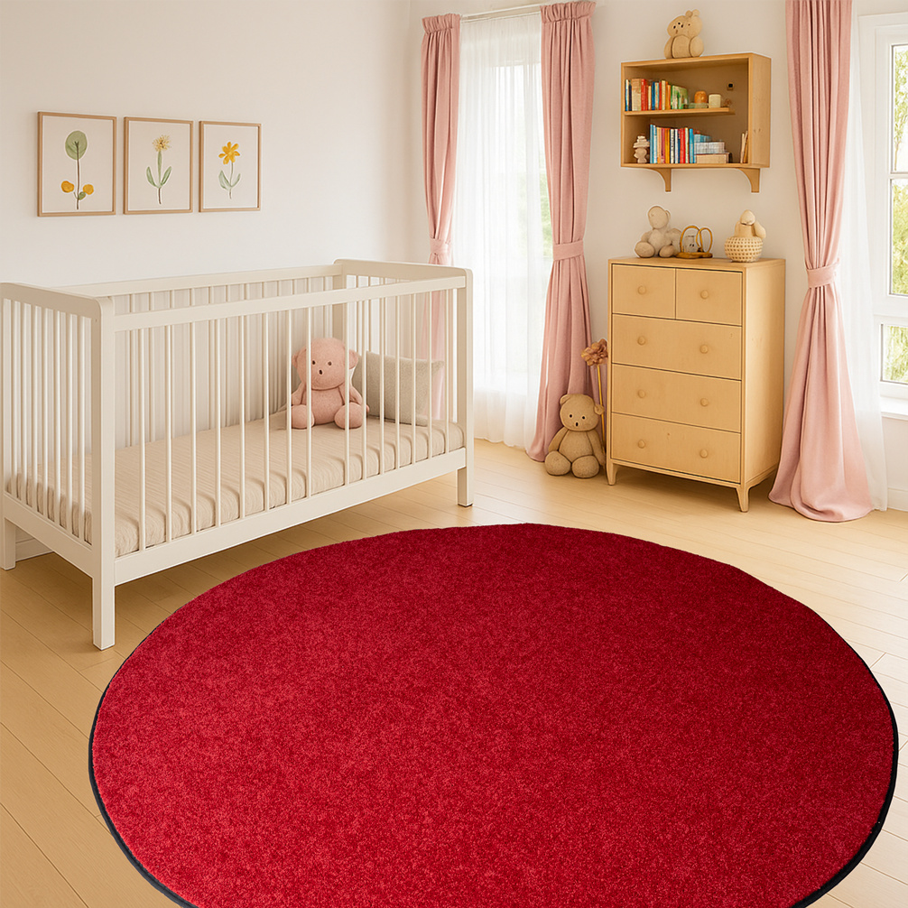 Solid Color Red - KidCarpet.com
