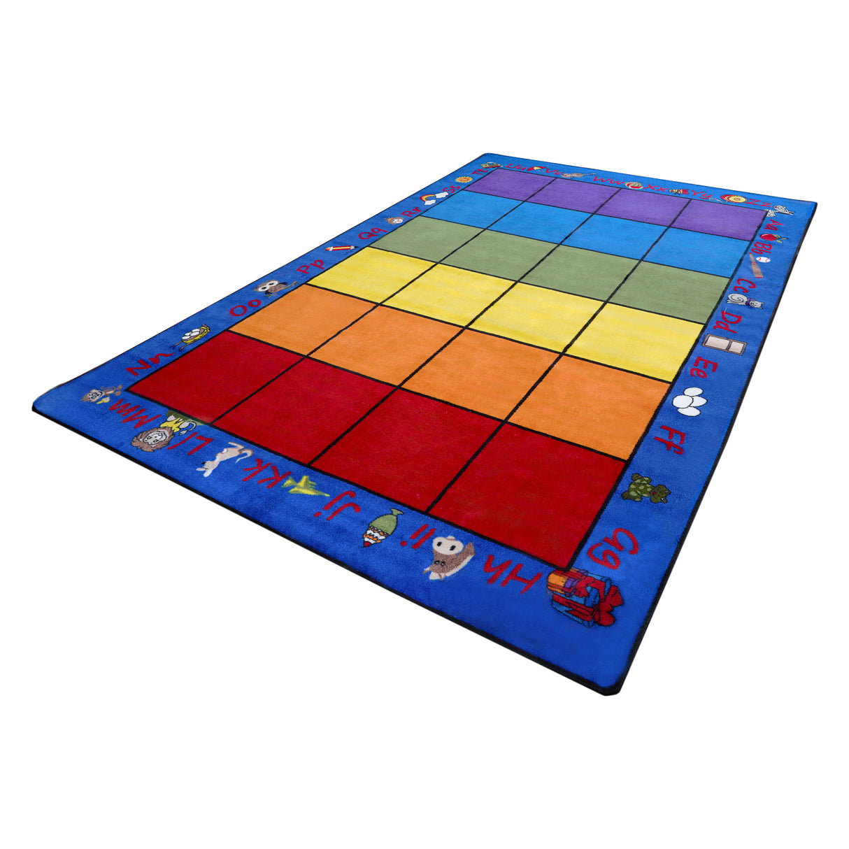 Seating Rainbow with Alphabet Rug 24 - KidCarpet.com