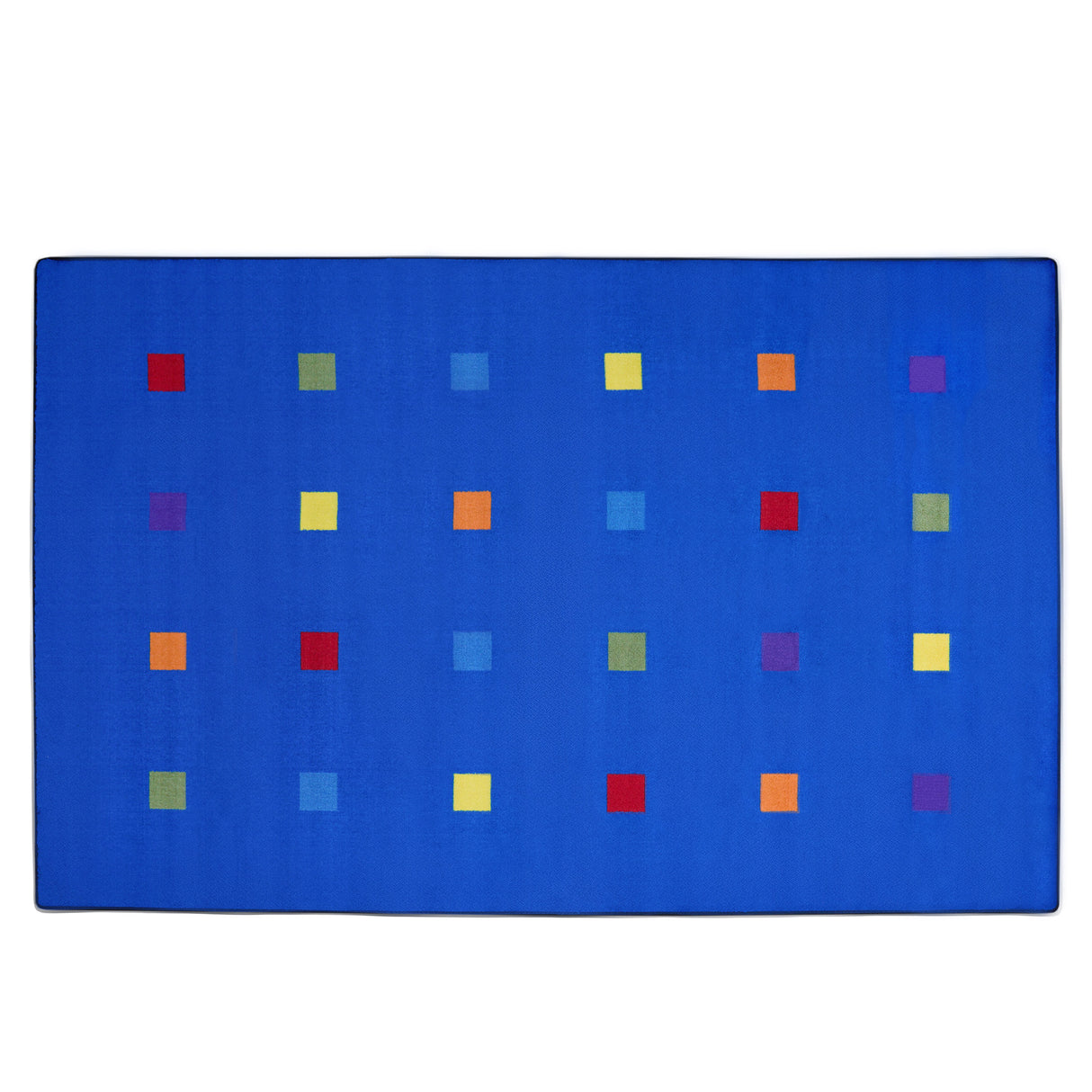 Seating Squares Multi on Blue Rug 24 - KidCarpet.com