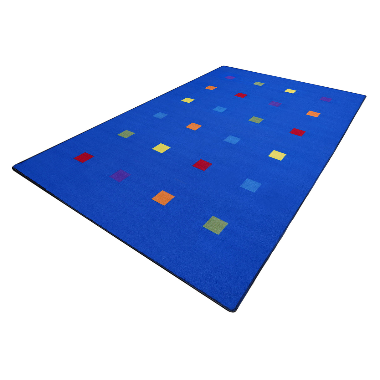 Seating Squares Multi on Blue Rug 24 - KidCarpet.com
