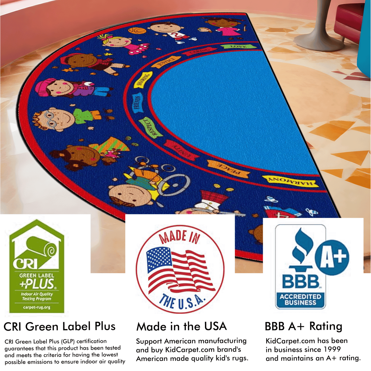 Friends Semicircle Rug - KidCarpet.com