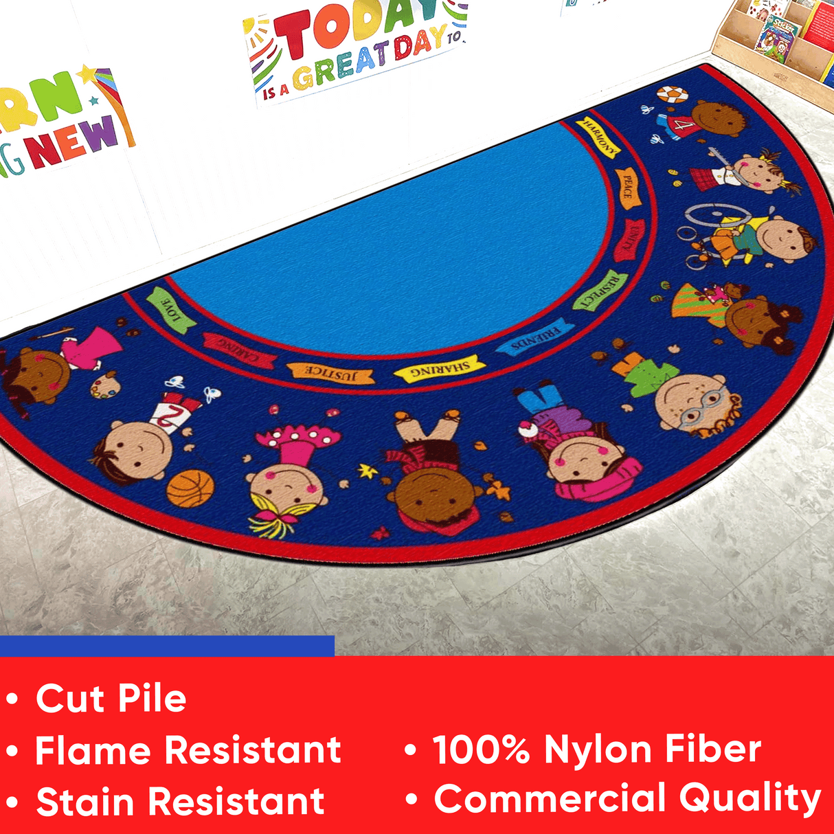 Friends Semicircle Rug - KidCarpet.com