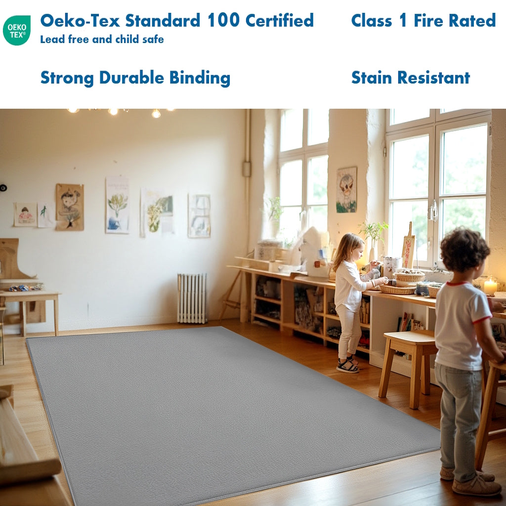 Solid Color Gray - KidCarpet.com