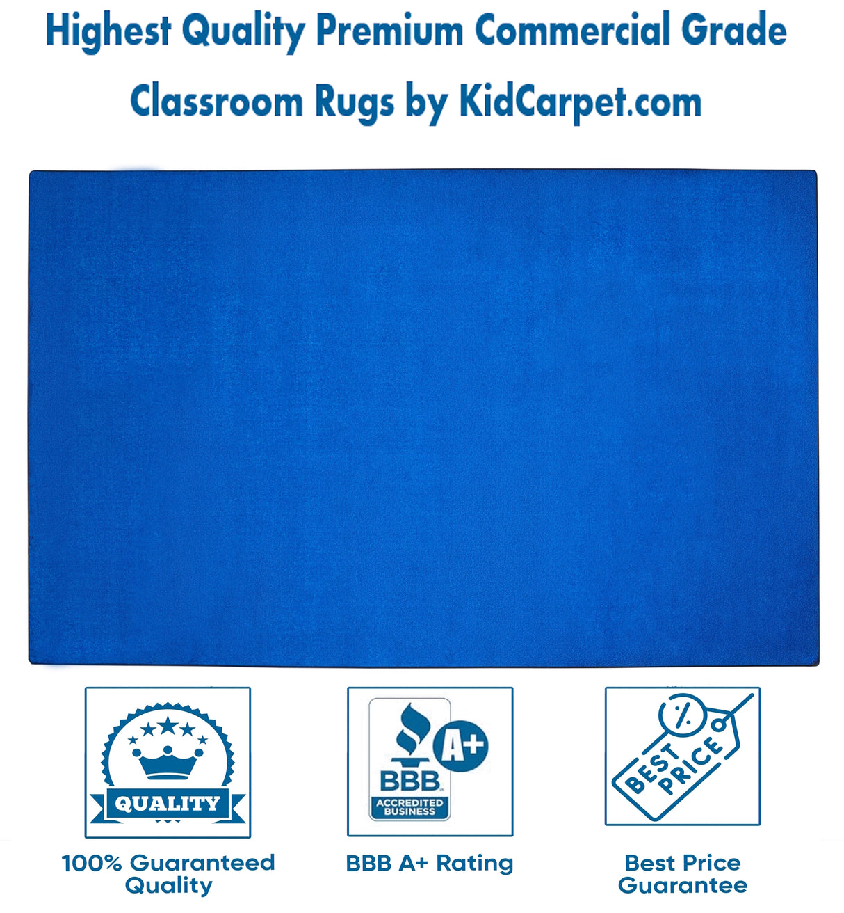Solid Color Blue Blend - KidCarpet.com