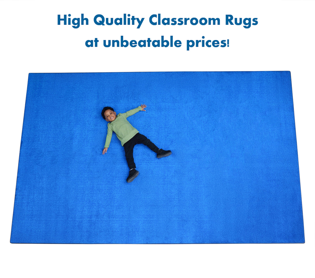 Solid Color Blue Blend - KidCarpet.com