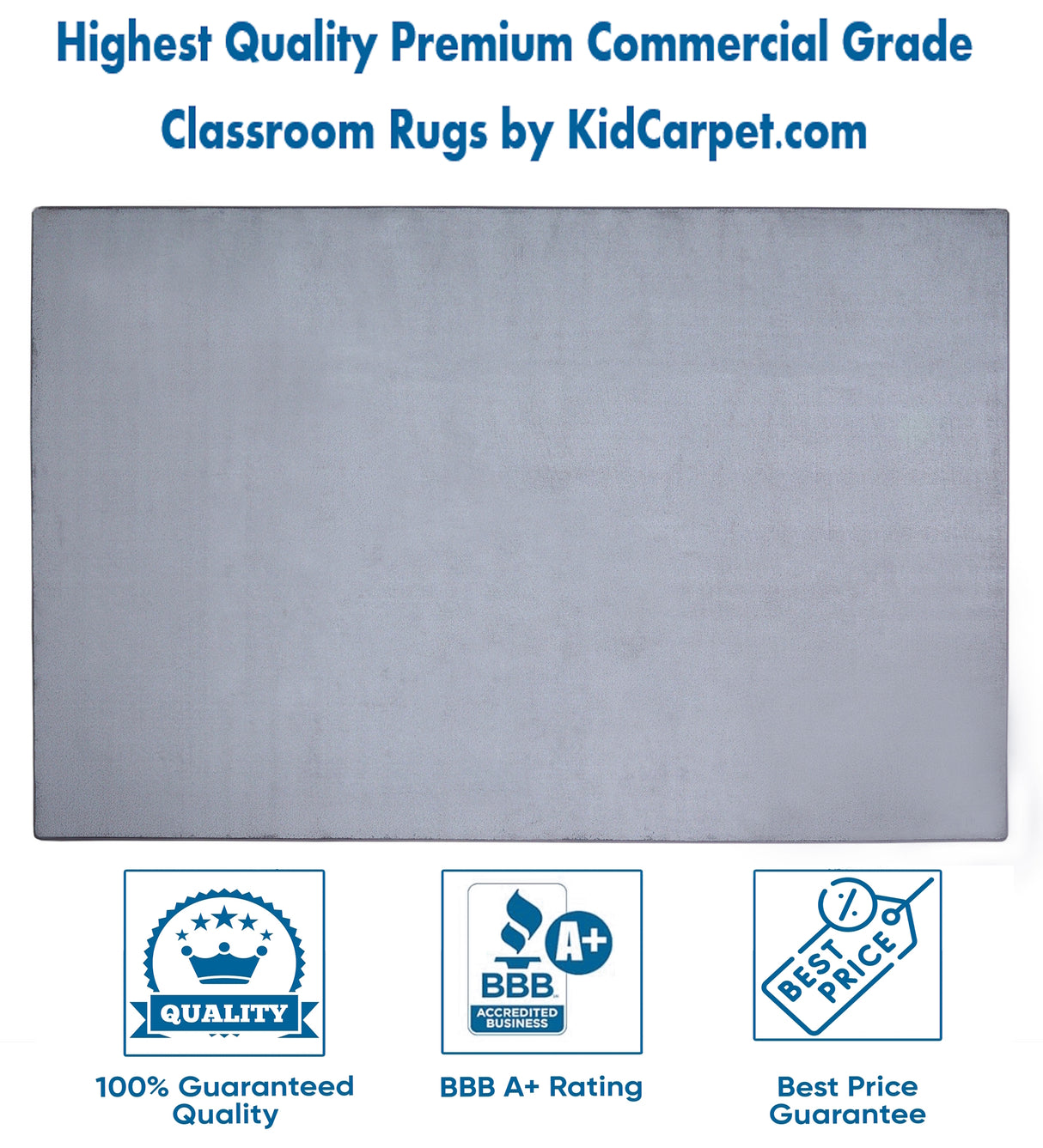 Solid Color Gray - KidCarpet.com