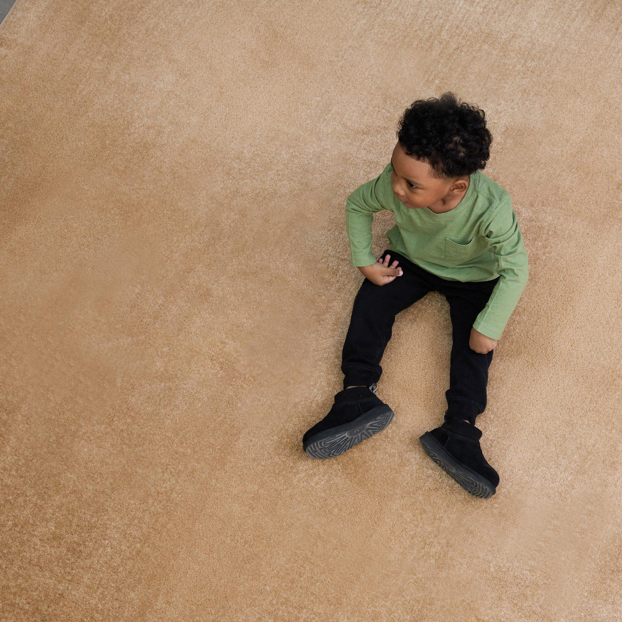 Solid Color Tan - KidCarpet.com