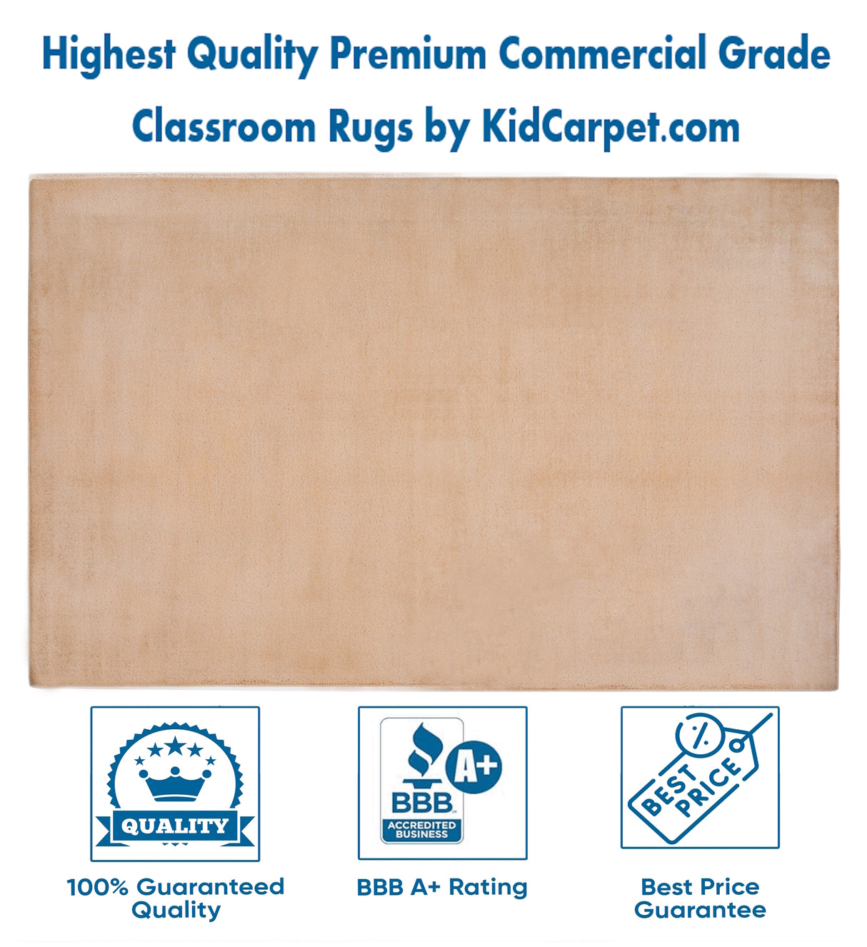 Solid Color Tan - KidCarpet.com