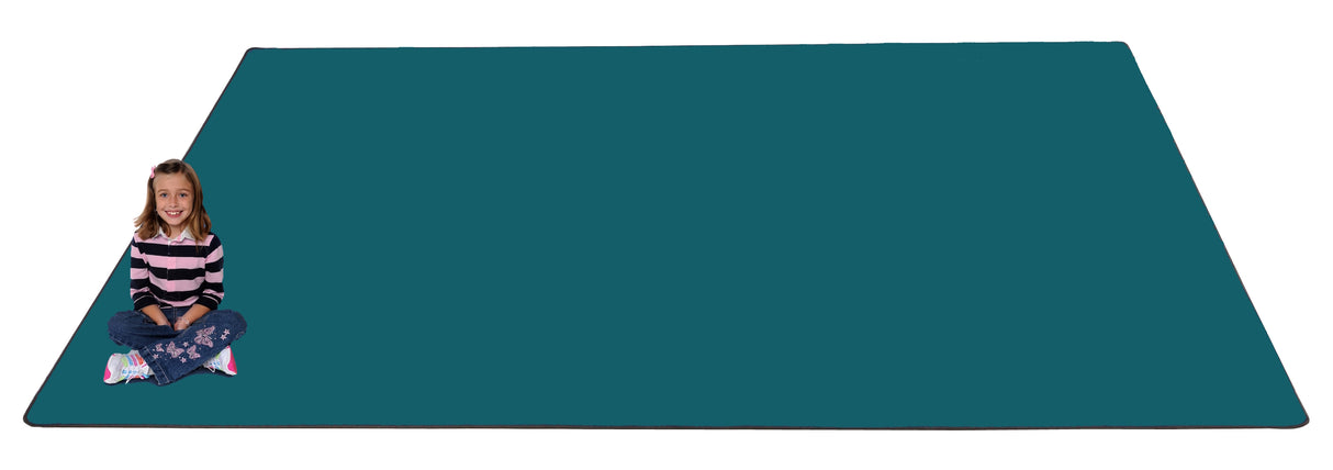 Kid-tastic Solid 35 oz. Aqua Blue Kids Carpet Wall to Wall - KidCarpet.com