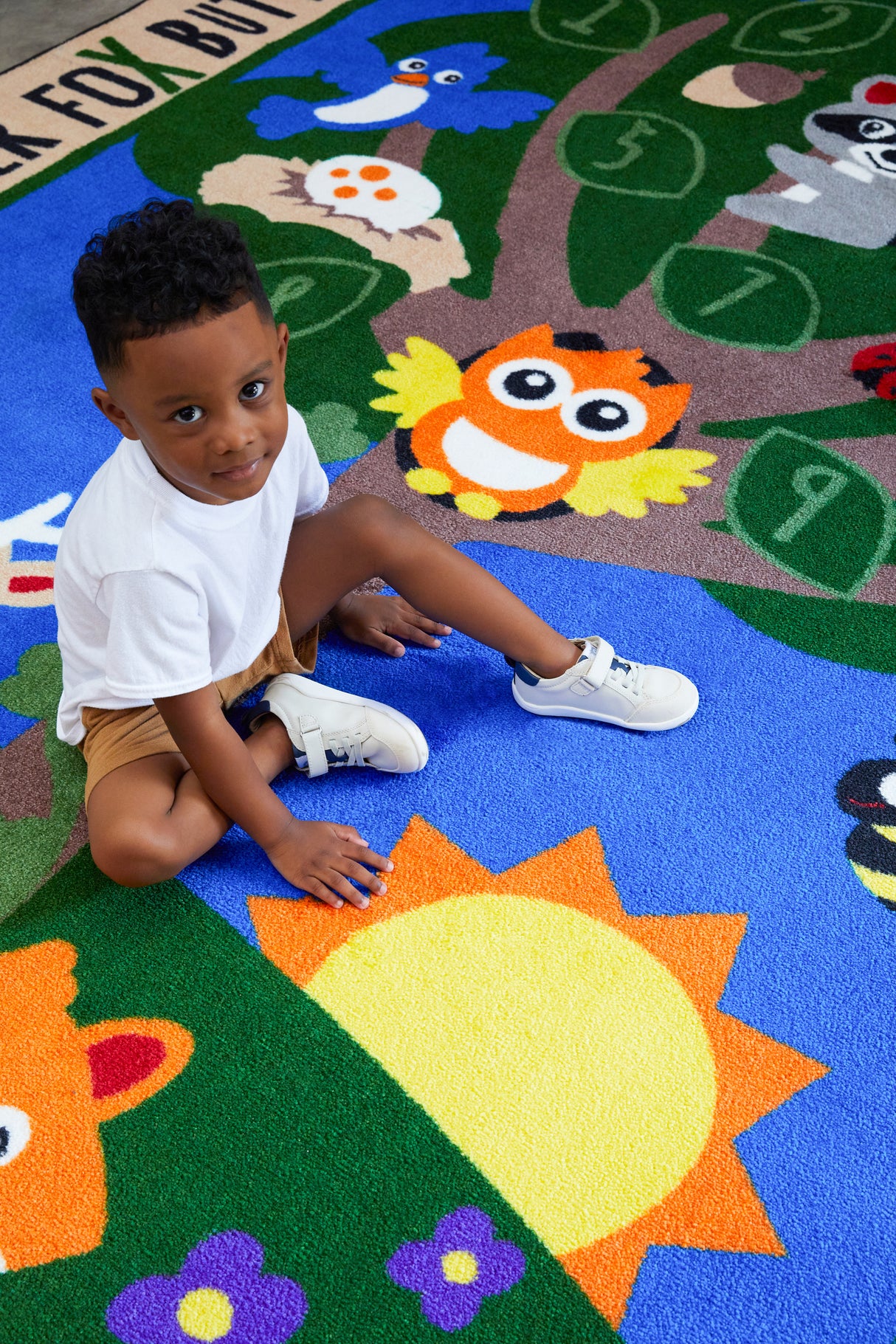 Forest Alphabet Learning Rug