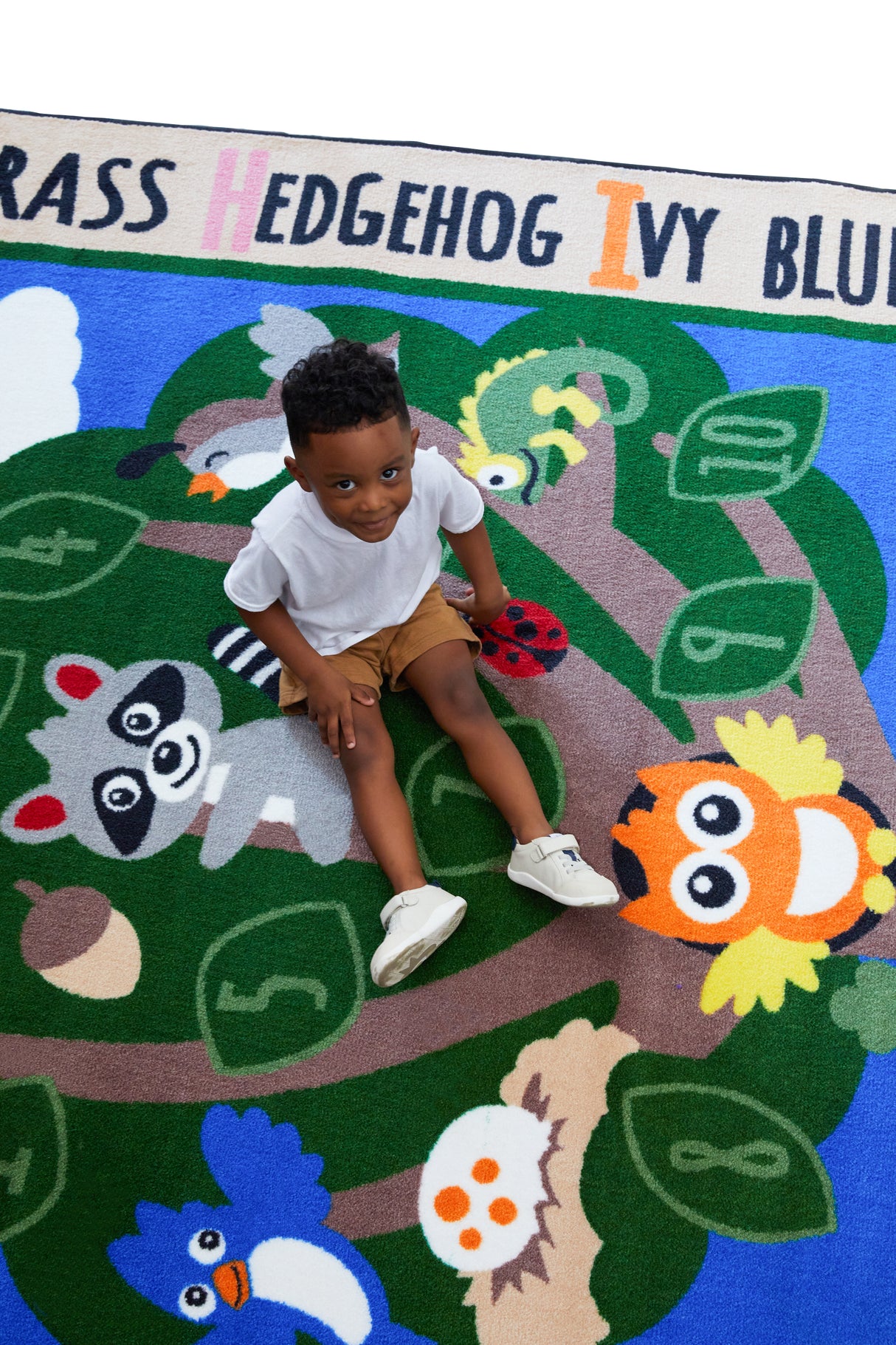 Forest Alphabet Learning Rug