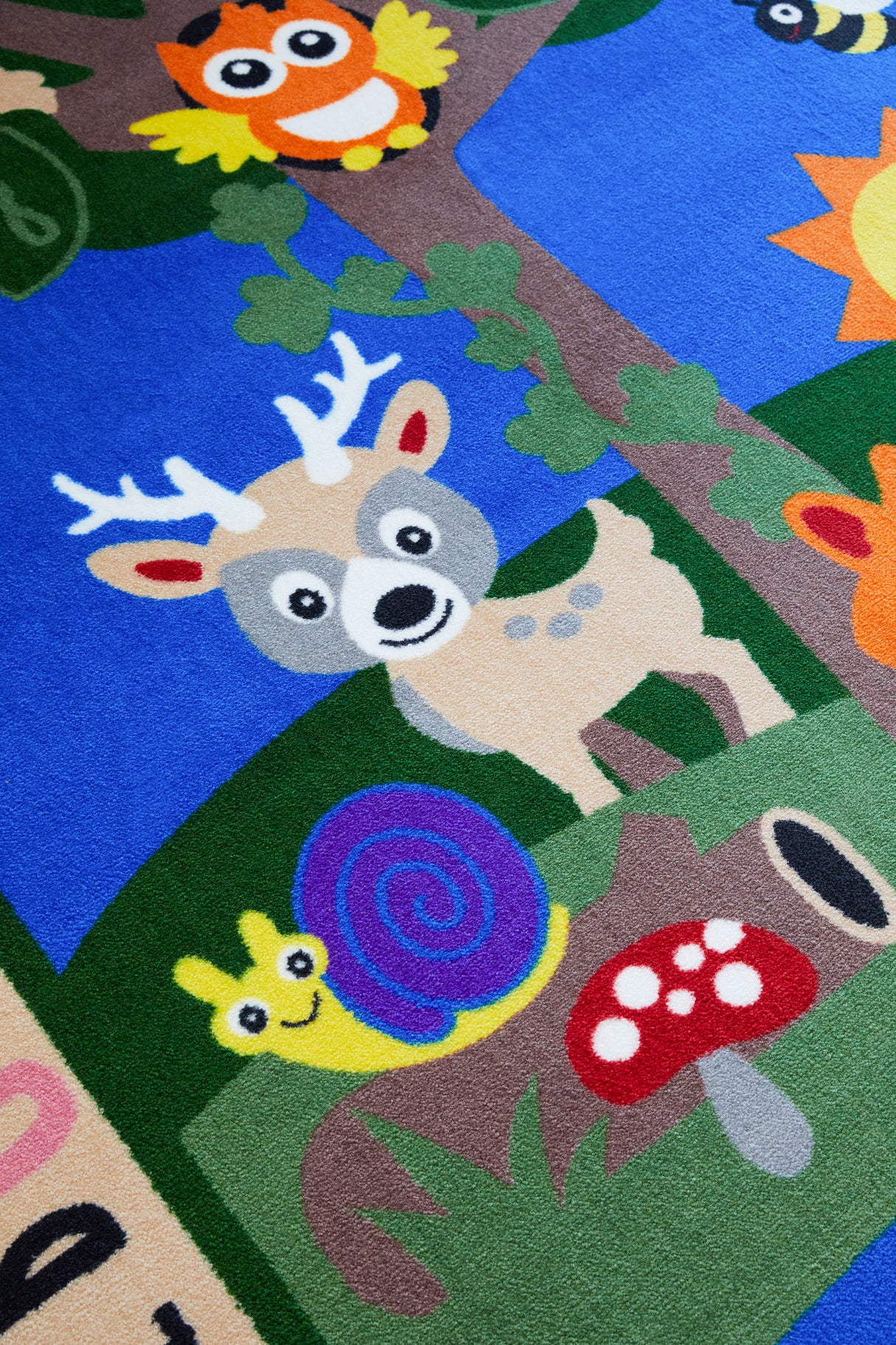 Forest Alphabet Learning Rug
