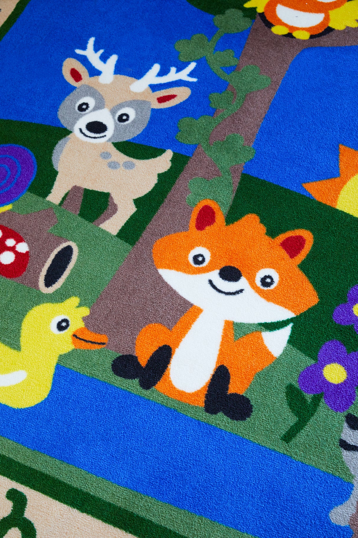 Forest Alphabet Learning Rug
