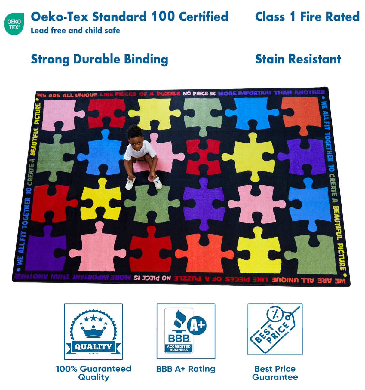 Pieces of the Puzzle Classroom Seating Rug 24 - KidCarpet.com